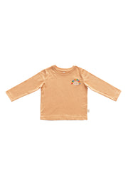 mielakids - Langarm-Shirt 'HELLO SUNSHINE' - melon