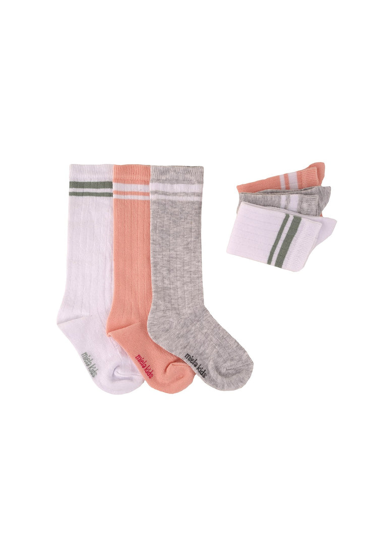 mielakids - gestreifte Socken - weiß