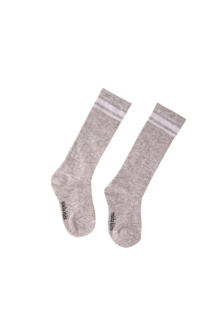 mielakids - gestreifte Socken - grau
